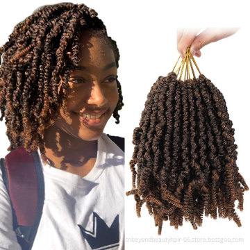 private label Short Spring Twist Hair Curly Spring Pre-twisted Braids Synthetic Bomb Pre-Twisted Passion Twists Crochet Braids